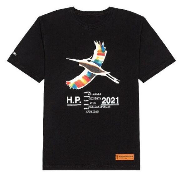 Men's Heron Preston Rare Heron Rainbow T-Shirt Size M Fits Like An XL - Picture 1 of 11